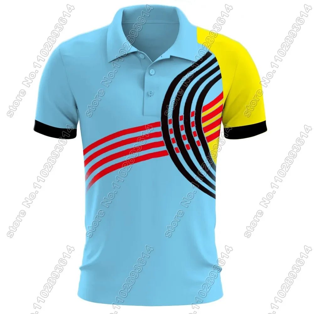 Italy National Team 2024 Casual Polo T Shirts Men Camiseta Italian Blue Short Sleeve Jersey clothing Business clothes-AMAZON FACTORY