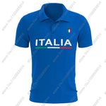 Italy National Team 2024 Casual Polo T Shirts Men Camiseta Italian Blue Short Sleeve Jersey clothing Business clothes-AMAZON FACTORY