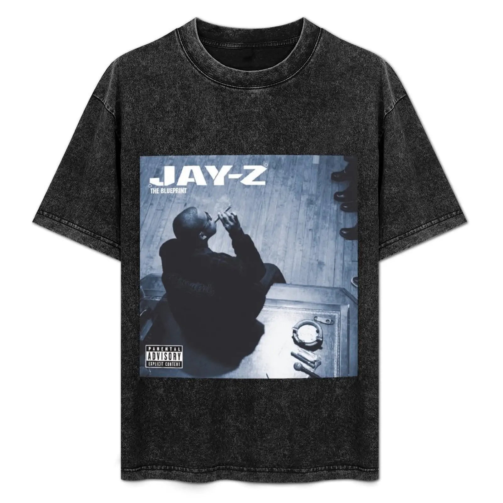 Jay-Z The Blueprint Album Cover T-Shirt Soft Casual Short Sleeve Cotton Tee-AMAZON FACTORY