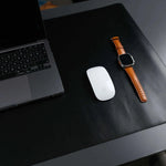 Jersey Black Leather Desk Pad for Office and Home-AMAZON FACTORY