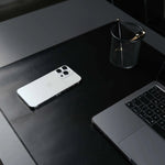 Jersey Black Leather Desk Pad for Office and Home-AMAZON FACTORY