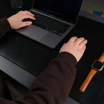 Jersey Black Leather Desk Pad for Office and Home-AMAZON FACTORY