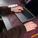 Jersey Purple Leather Desk Pad for Office and Home-AMAZON FACTORY