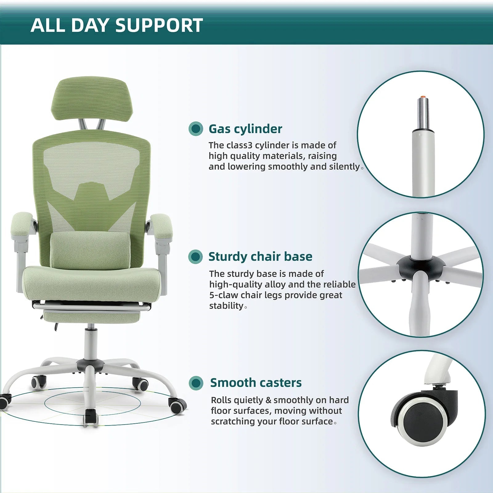 JHK Ergonomic Reclining High Back Mesh Living Room Rocking Gaming Chair Computer Desk Swivel Rolling Lumbar Support Pillow-AMAZON FACTORY