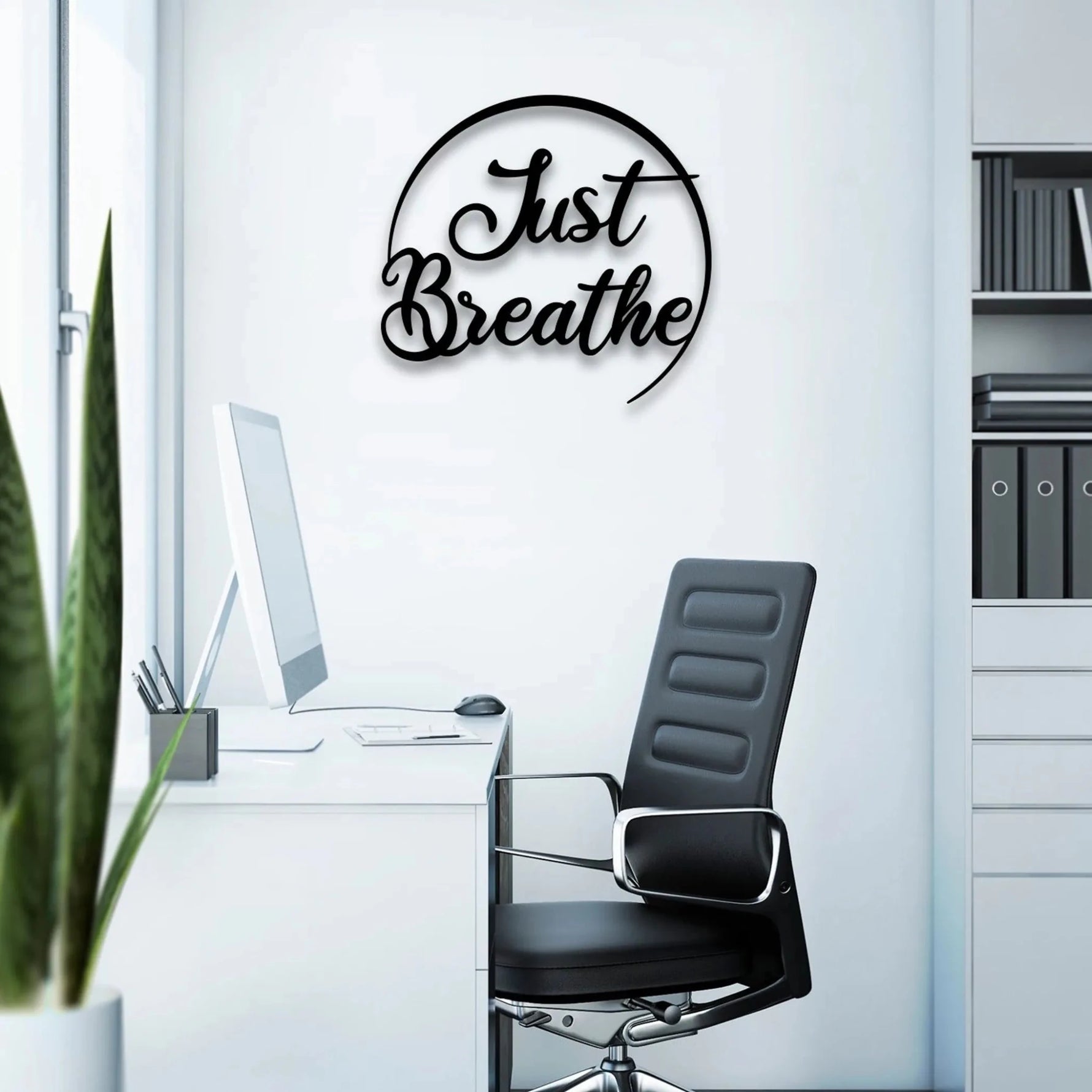 Just Breathe Metal Wall Art-AMAZON FACTORY