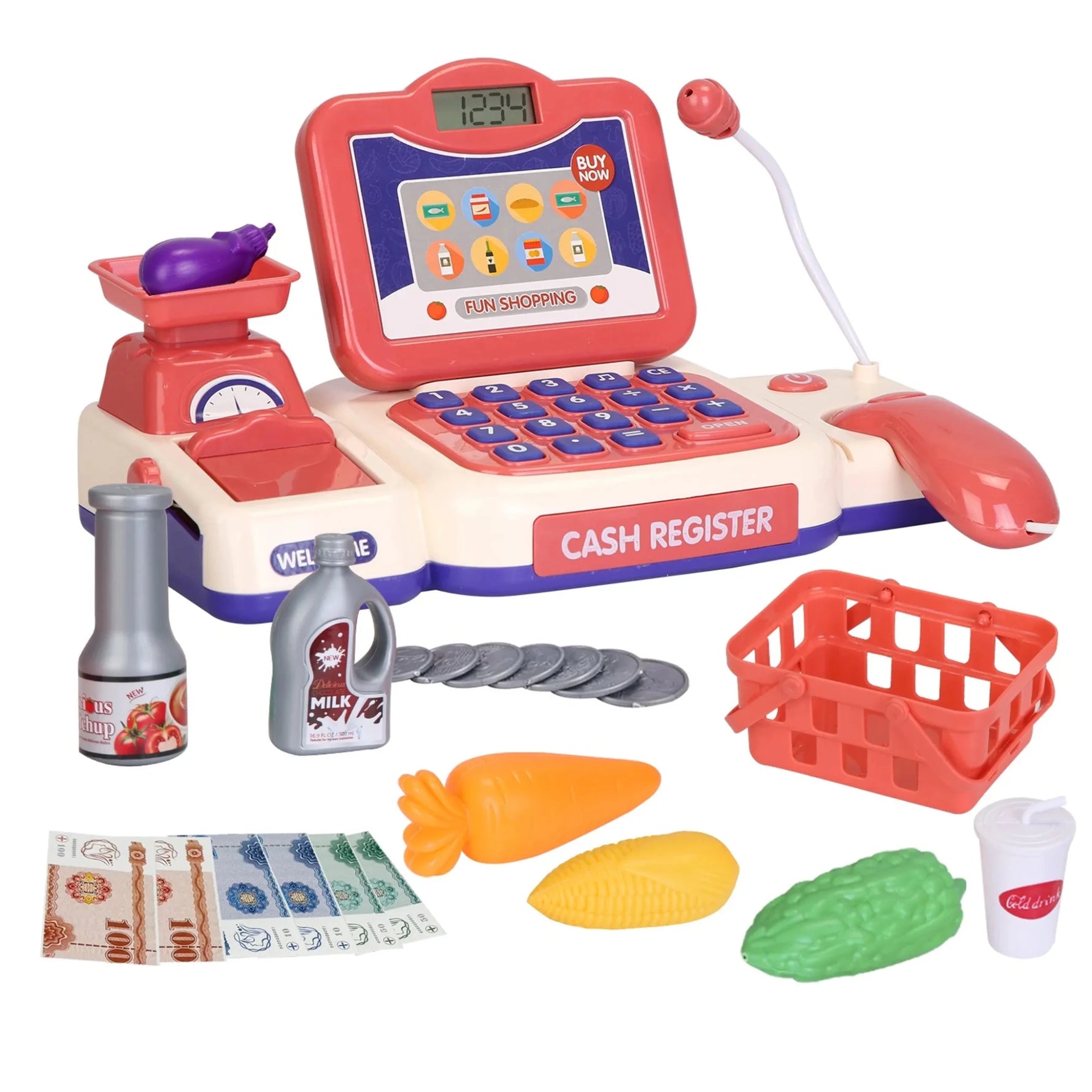 Kids Cash Register Pretend Play Cashier Toy-AMAZON FACTORY