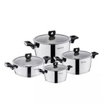 Korkmaz Nora 8 Piece Stainless Steel Casserole Cookware Set-AMAZON FACTORY