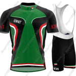 Kuwait National Team 2025 Cycling Jersey Set Summer Bicycle Clothing Road Bike Shirts Suit Bicycle Bib Shorts MTB Ropa Maillot-AMAZON FACTORY