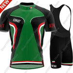 Kuwait National Team 2025 Cycling Jersey Set Summer Bicycle Clothing Road Bike Shirts Suit Bicycle Bib Shorts MTB Ropa Maillot-AMAZON FACTORY