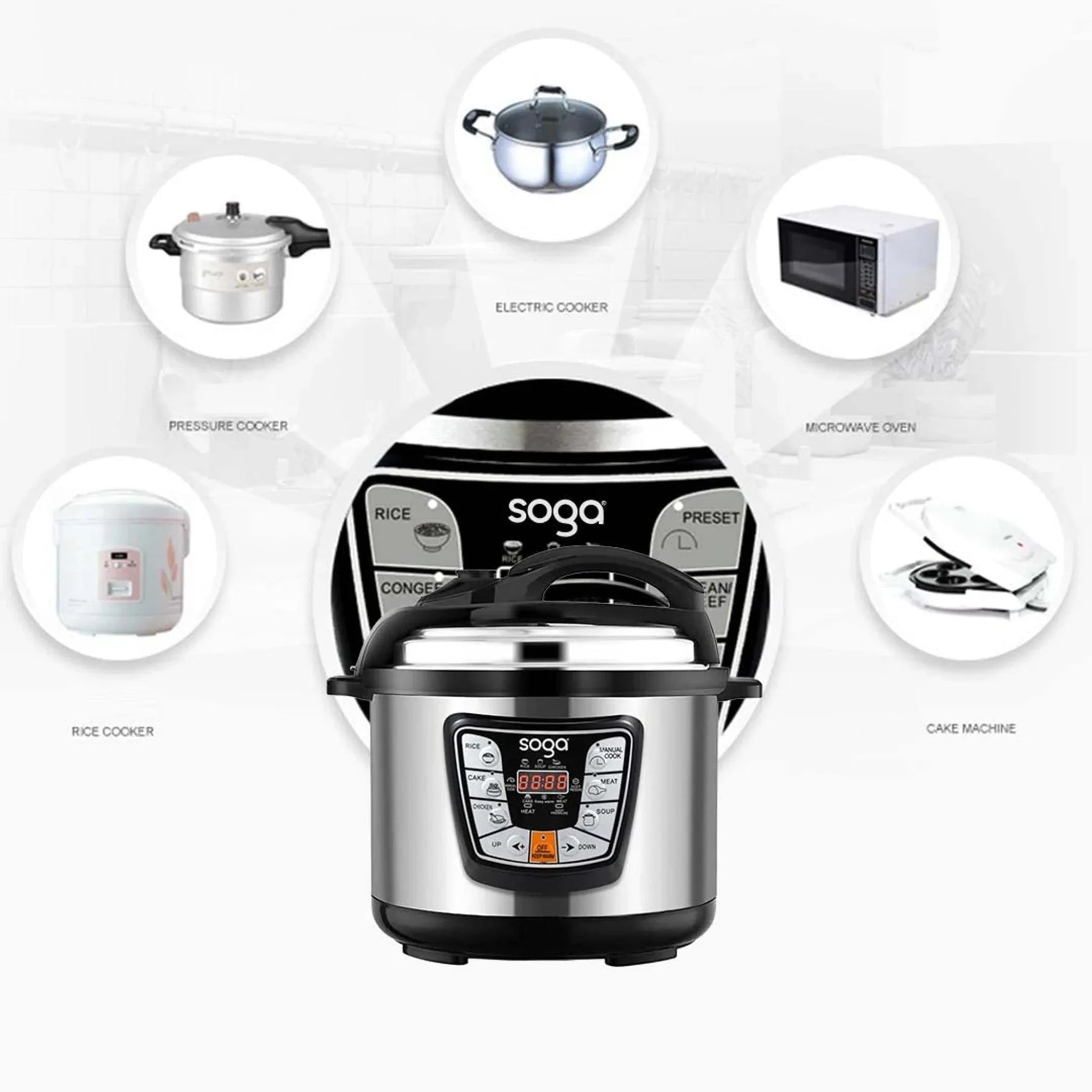 lectric Stainless Steel Pressure 12-LT Cooker L W Multicooker-AMAZON FACTORY