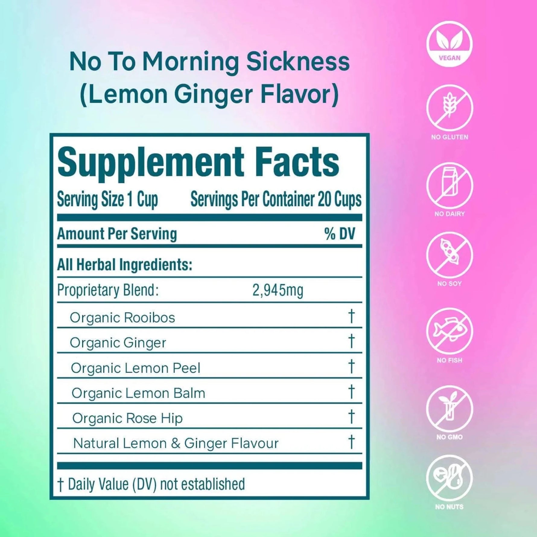 Lemon Ginger Herbal Tea Blend: 40 Cups-AMAZON FACTORY