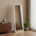 Lighted Freestanding and Wall Mount Frameless Full Length Mirror - AMAZON FACTORY