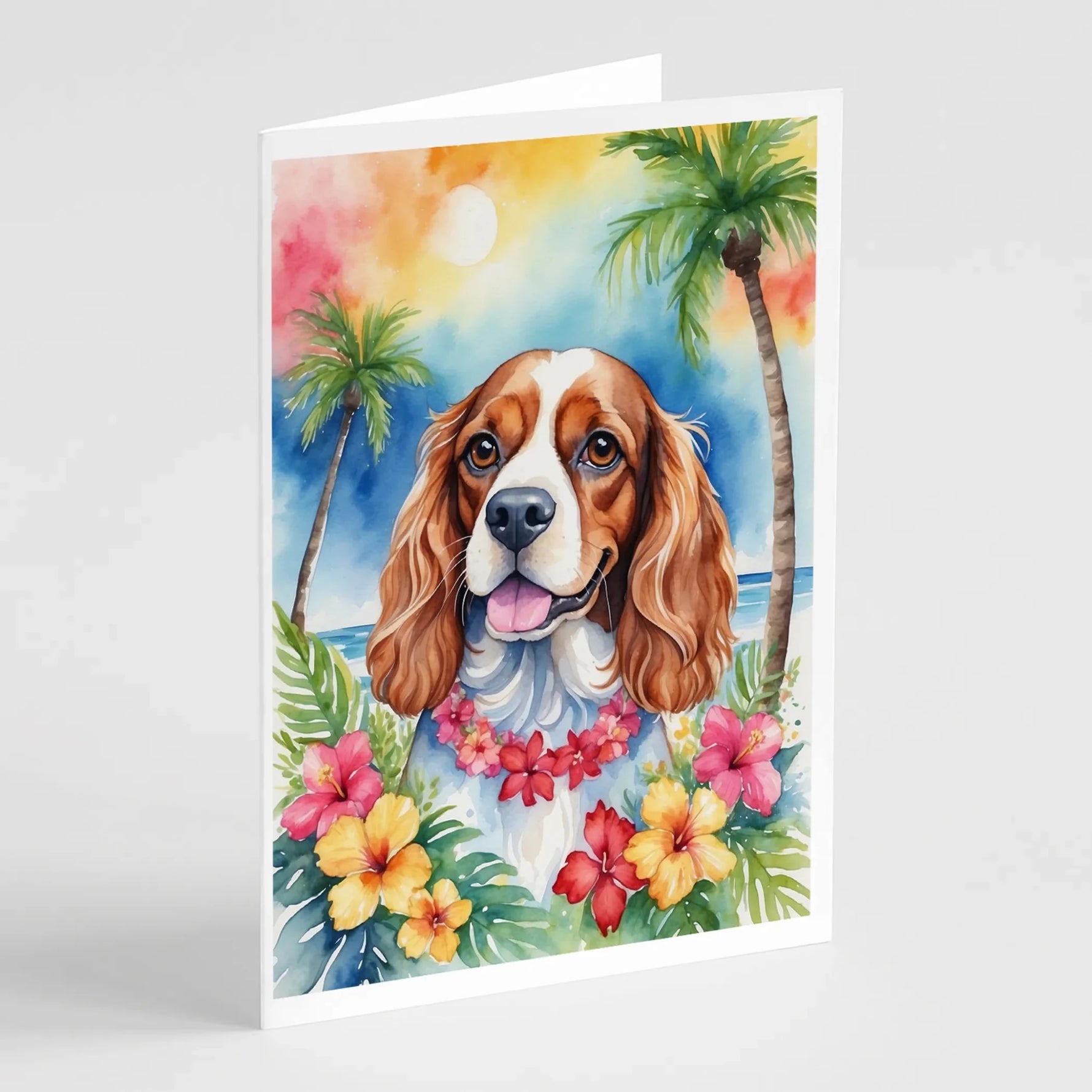 Luau Party Greeting Cards - Size: 5X7 | Pack Of: 8 | Collection name: Luau party-AMAZON FACTORY