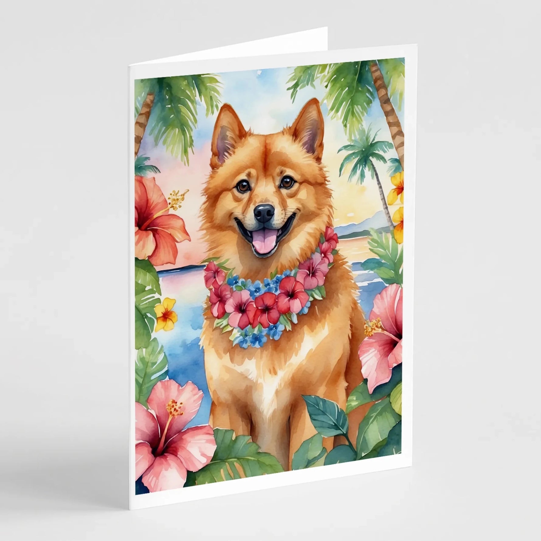 Luau Party Greeting Cards - Size: 5X7 | Pack Of: 8 | Collection name: Luau party-AMAZON FACTORY