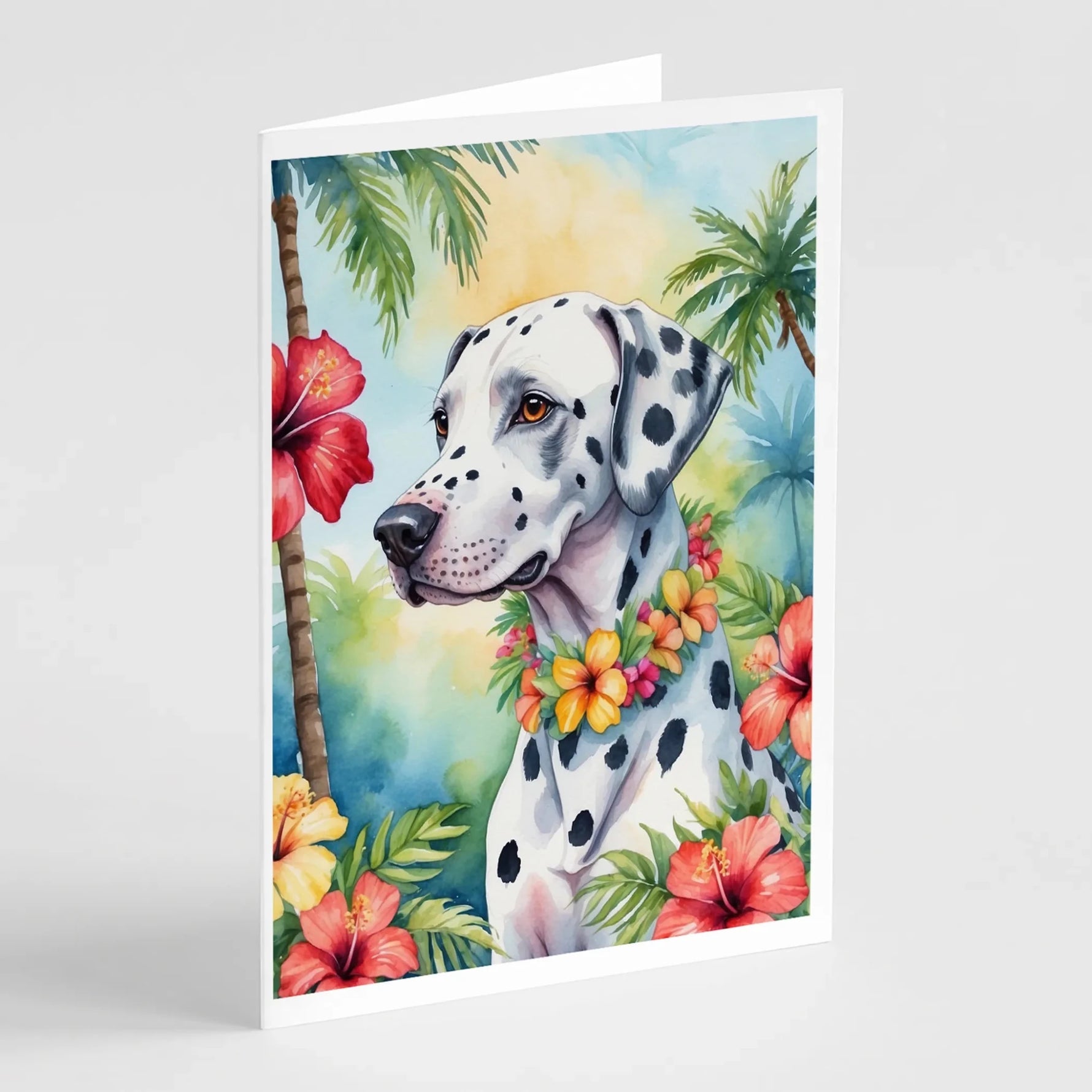 Luau Party Greeting Cards - Size: 5X7 | Pack Of: 8 | Collection name: Luau party-AMAZON FACTORY