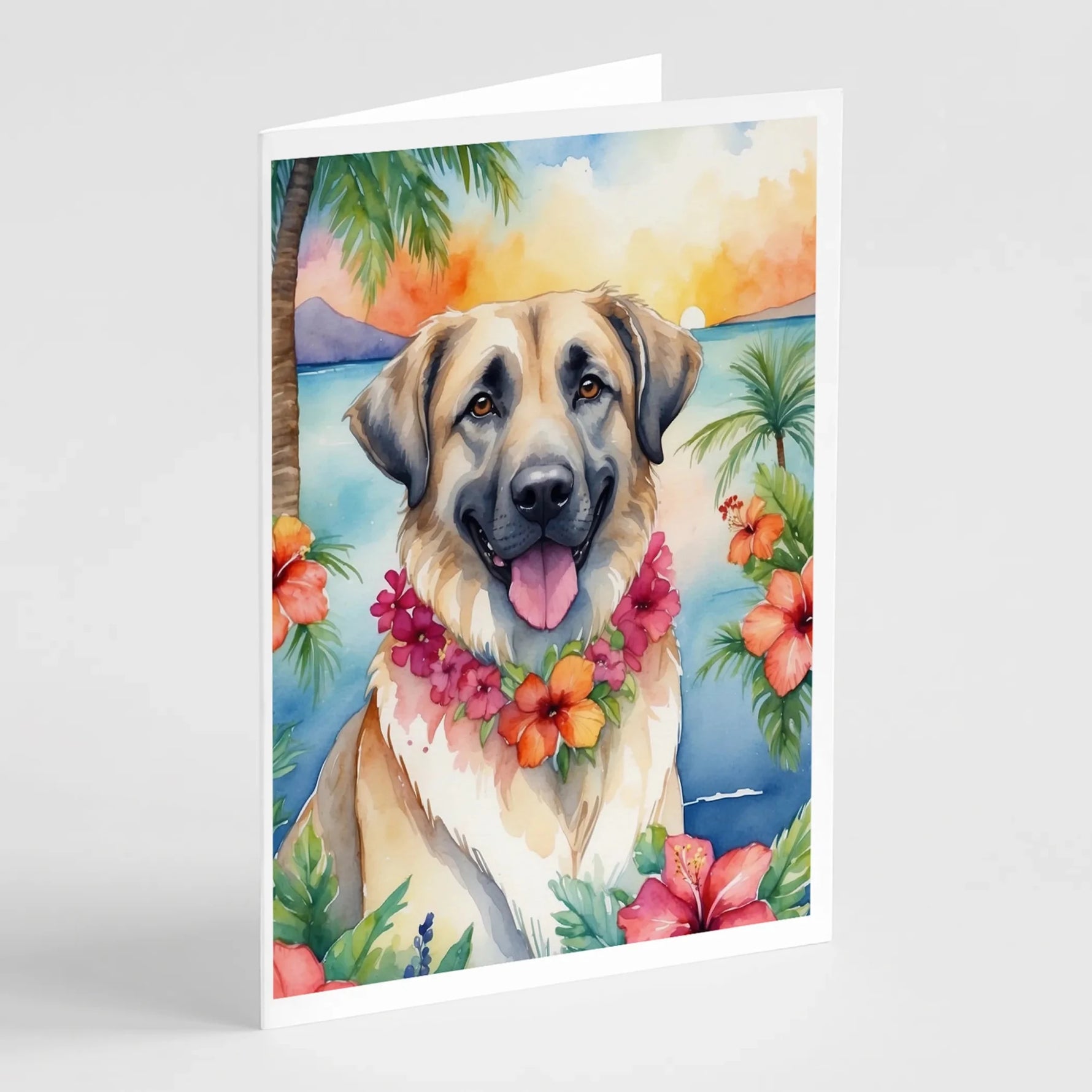 Luau Party Greeting Cards - Size: 5X7 | Pack Of: 8 | Collection name: Luau party-AMAZON FACTORY