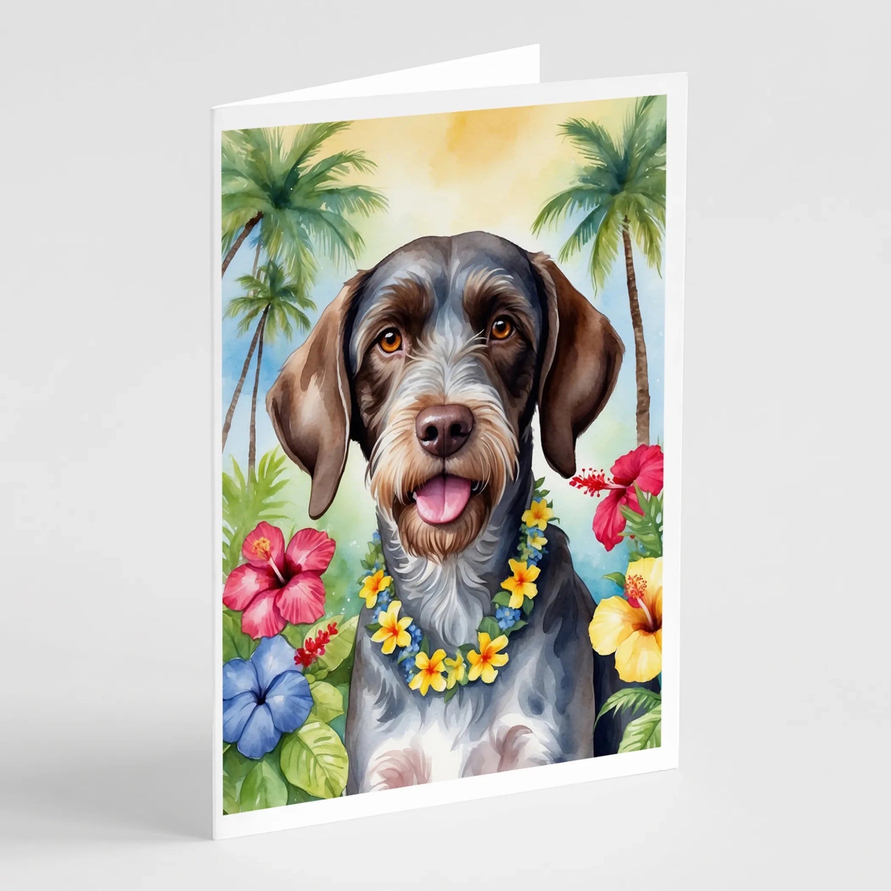 Luau Party Greeting Cards - Size: 5X7 | Pack Of: 8 | Collection name: Luau party-AMAZON FACTORY