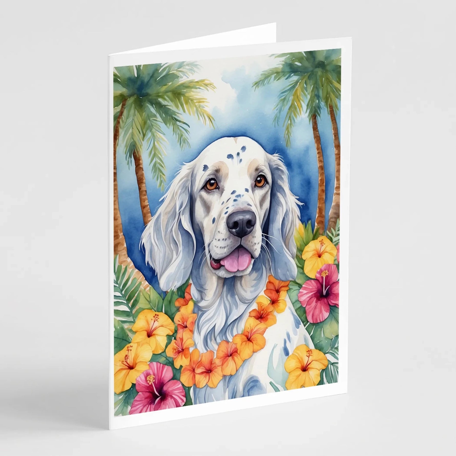 Luau Party Greeting Cards - Size: 5X7 | Pack Of: 8 | Collection name: Luau party-AMAZON FACTORY