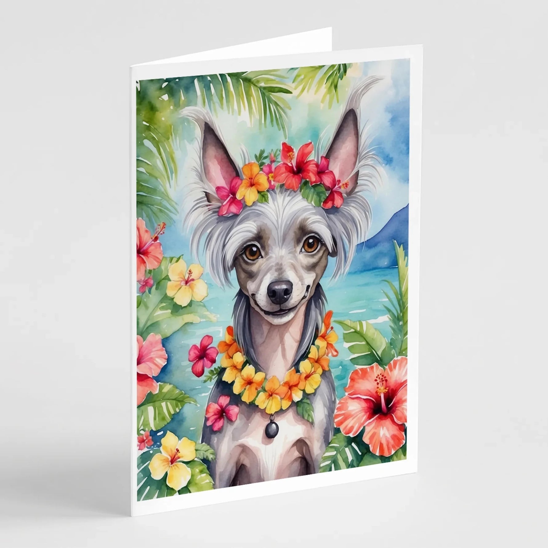 Luau Party Greeting Cards - Size: 5X7 | Pack Of: 8 | Collection name: Luau party-AMAZON FACTORY