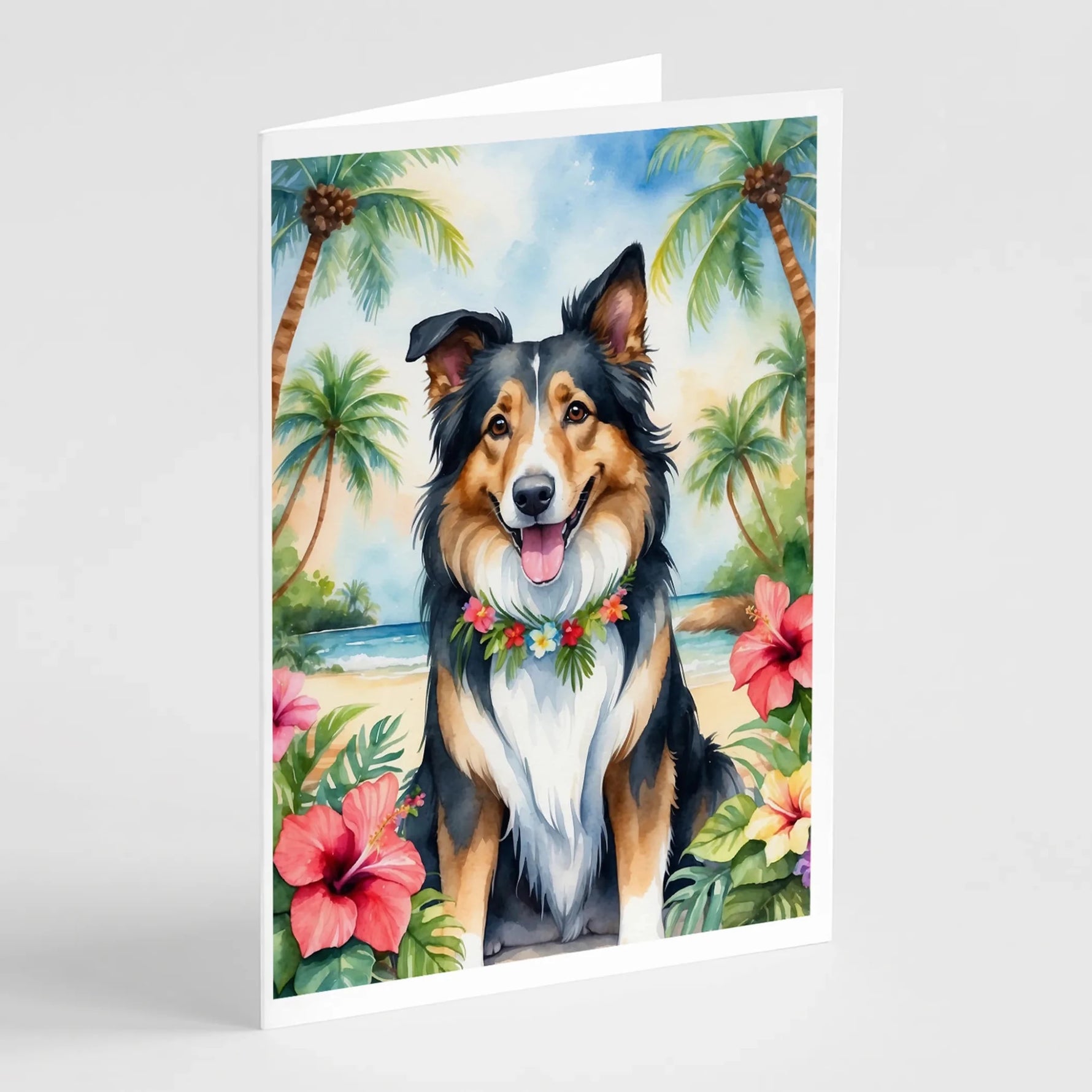 Luau Party Greeting Cards - Size: 5X7 | Pack Of: 8 | Collection name: Luau party-AMAZON FACTORY