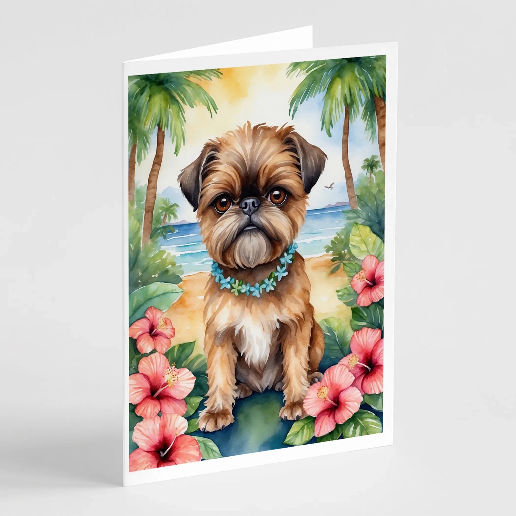 Luau Party Greeting Cards - Size: 5X7 | Pack Of: 8 | Collection name: Luau party-AMAZON FACTORY