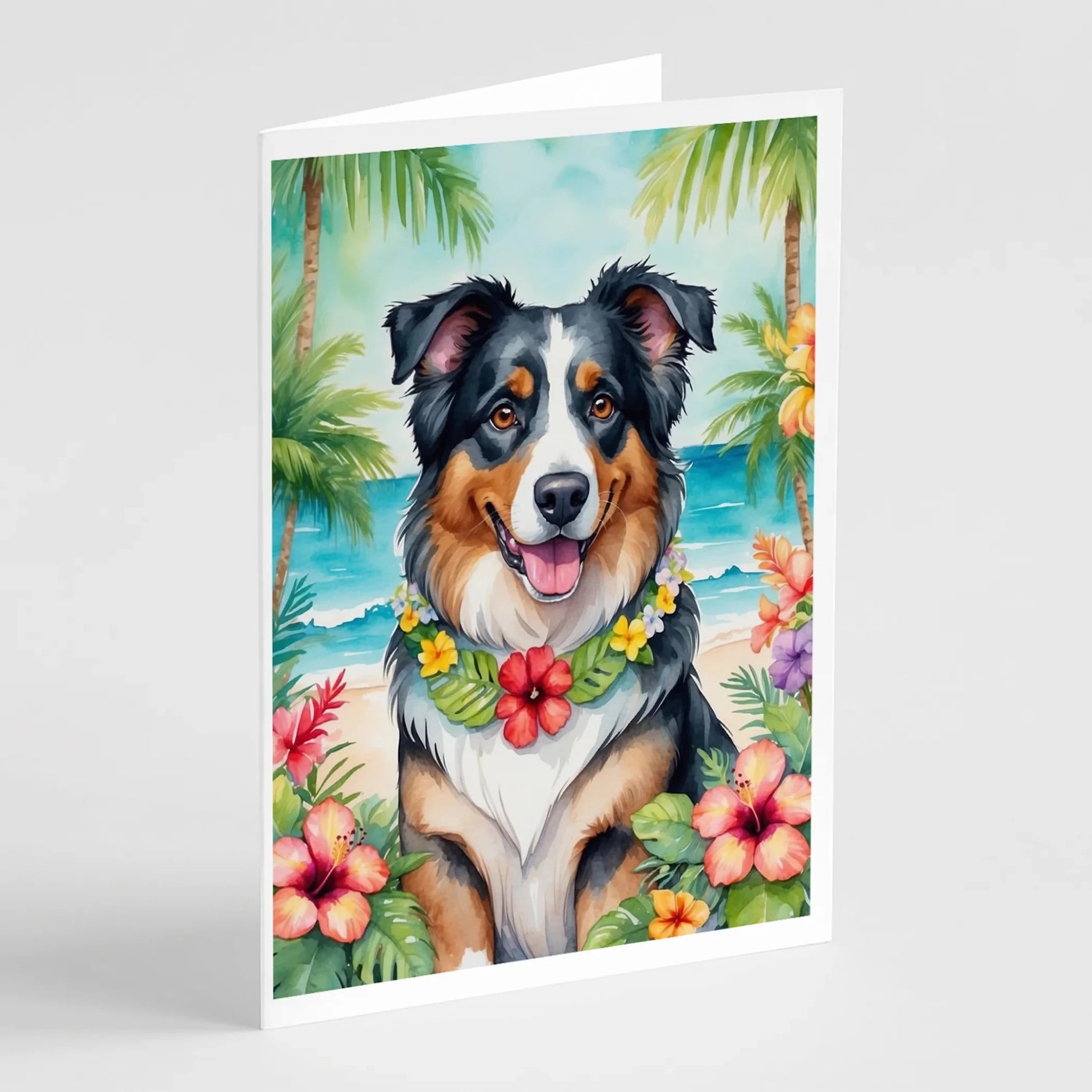 Luau Party Greeting Cards - Size: 5X7 | Pack Of: 8 | Collection name: Luau party-AMAZON FACTORY