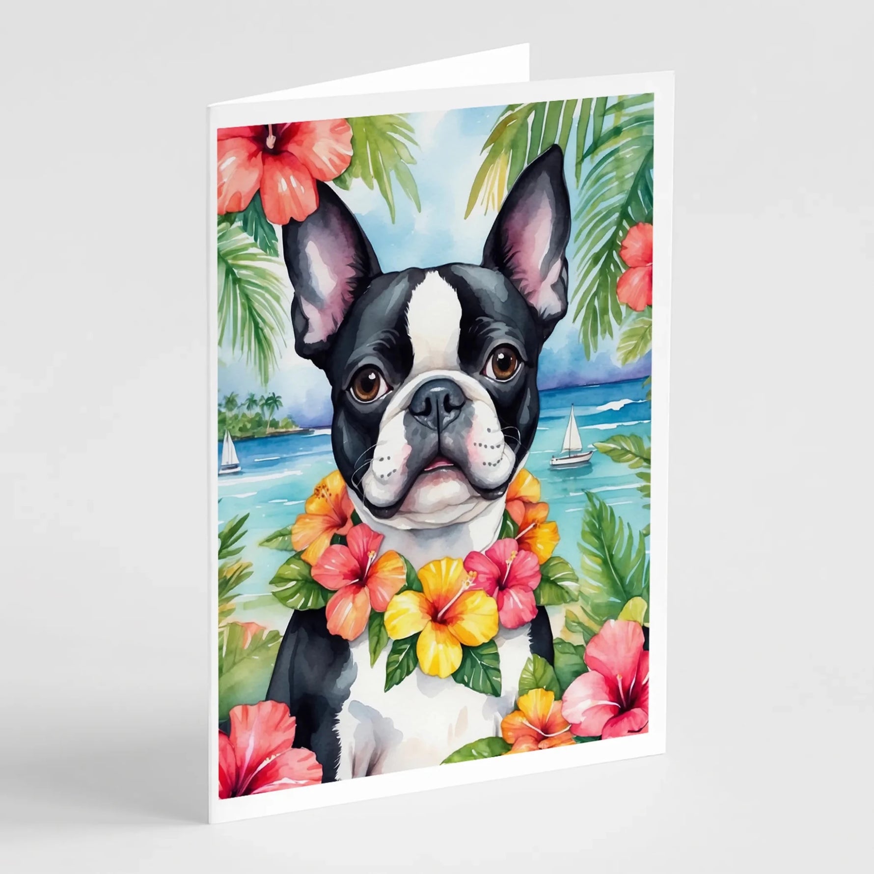 Luau Party Greeting Cards - Size: 5X7 | Pack Of: 8 | Collection name: Luau party-AMAZON FACTORY