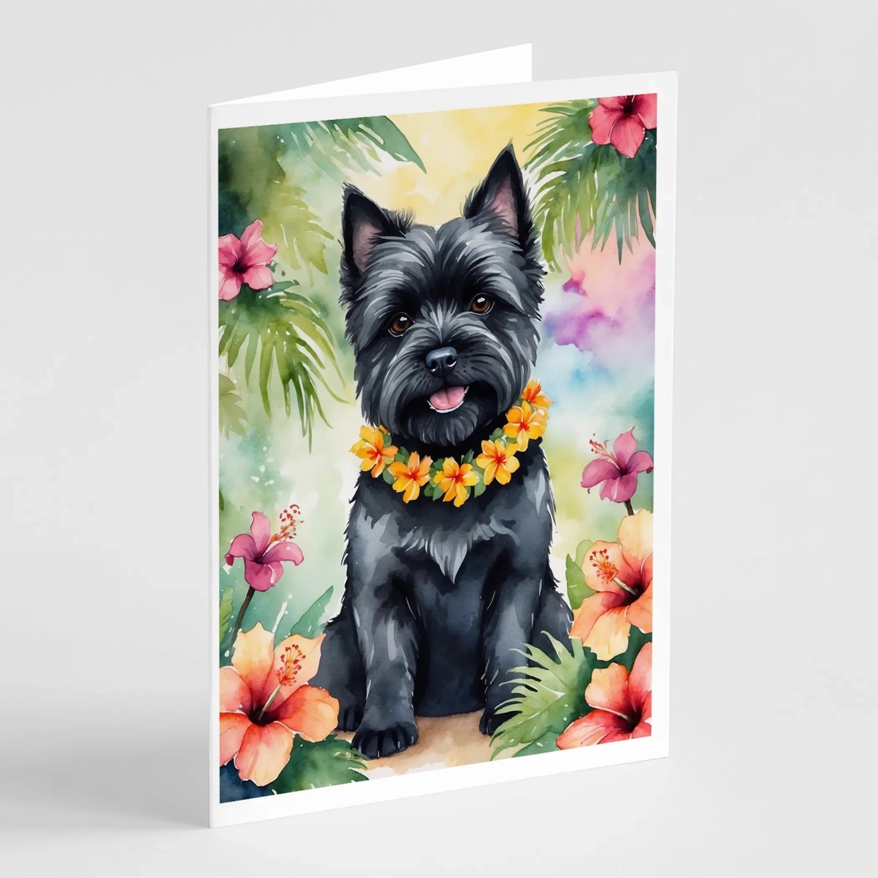 Luau Party Greeting Cards - Size: 5X7 | Pack Of: 8 | Collection name: Luau party-AMAZON FACTORY