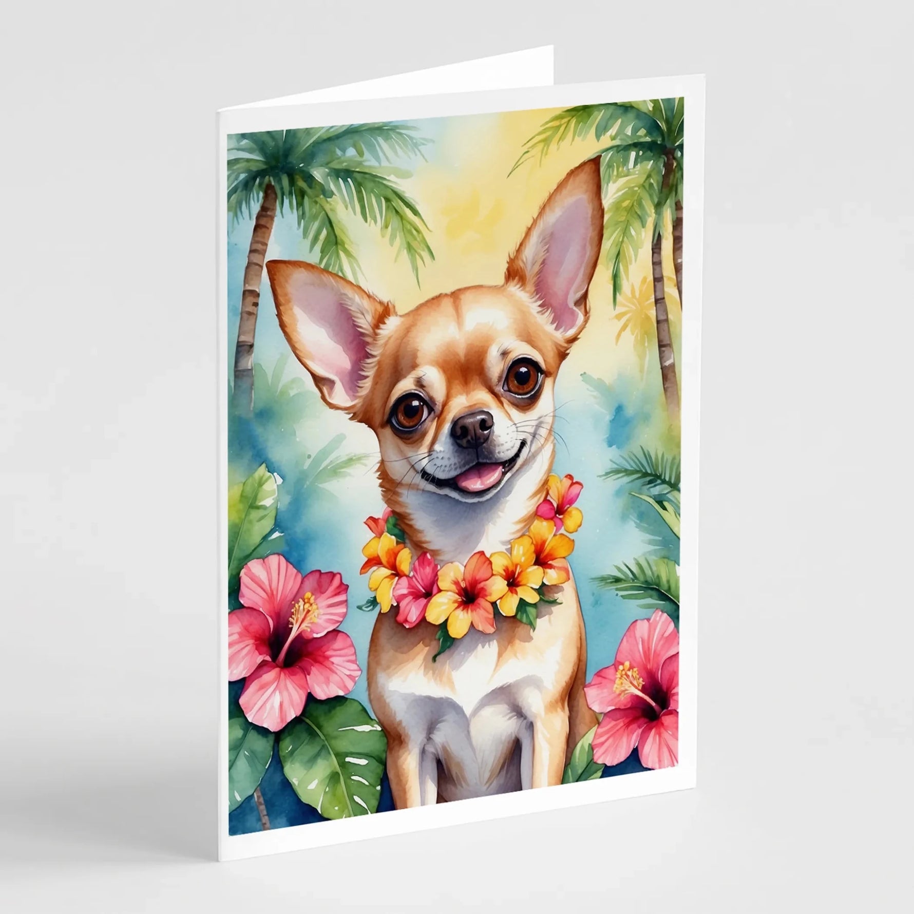 Luau Party Greeting Cards - Size: 5X7 | Pack Of: 8 | Collection name: Luau party-AMAZON FACTORY