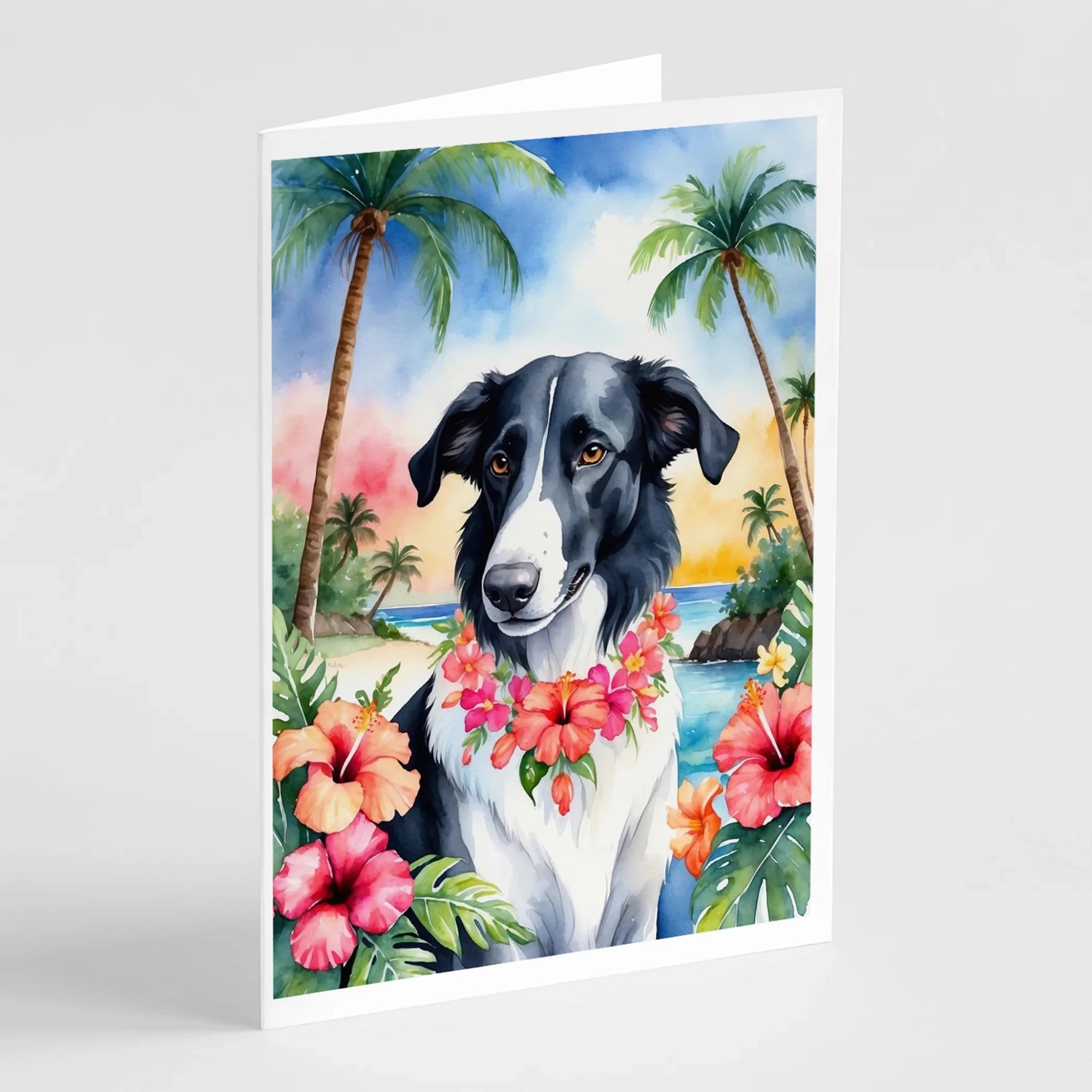 Luau Party Greeting Cards - Size: 5X7 | Pack Of: 8 | Collection name: Luau party-AMAZON FACTORY