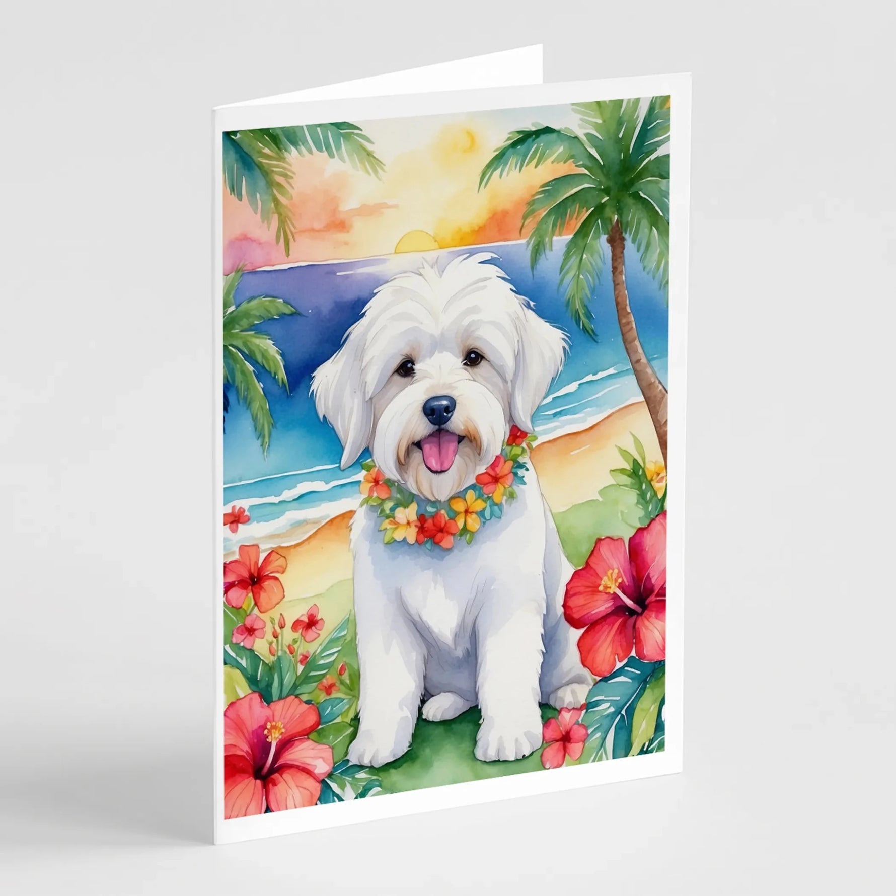 Luau Party Greeting Cards - Size: 5X7 | Pack Of: 8 | Collection name: Luau party-AMAZON FACTORY