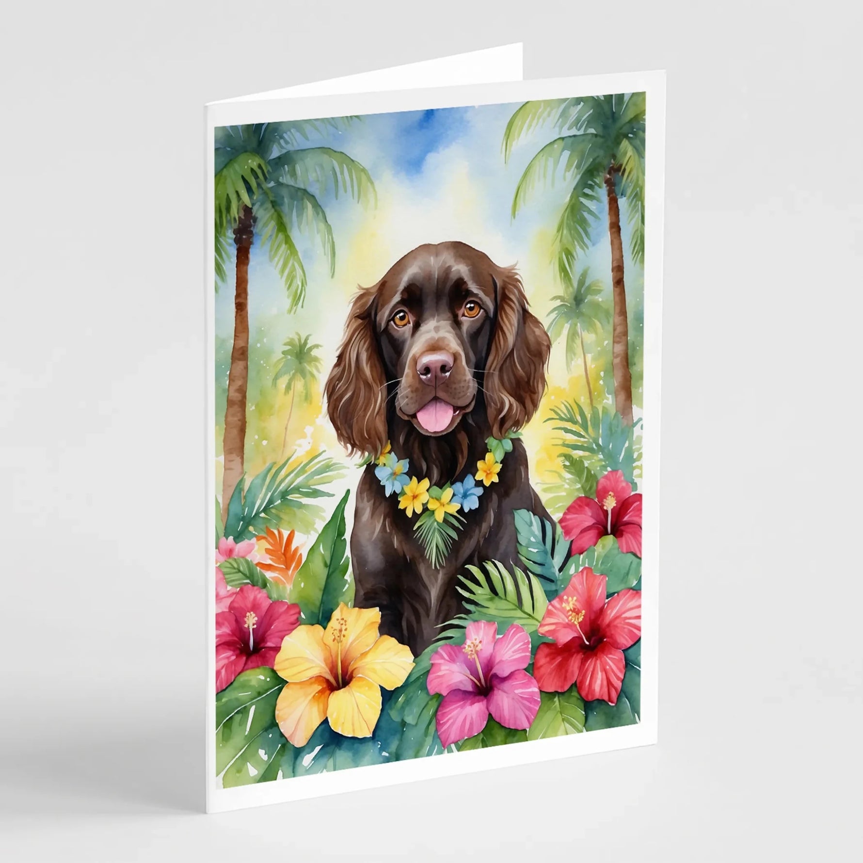 Luau Party Greeting Cards - Size: 5X7 | Pack Of: 8 | Collection name: Luau party-AMAZON FACTORY