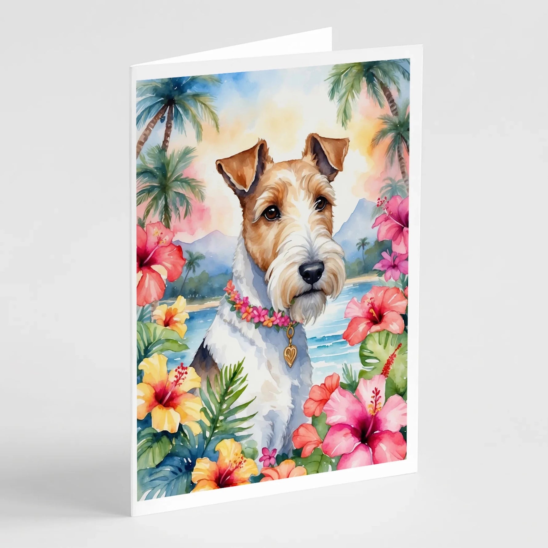Luau Party Greeting Cards - Size: 5X7 | Pack Of: 8 | Collection name: Luau party-AMAZON FACTORY