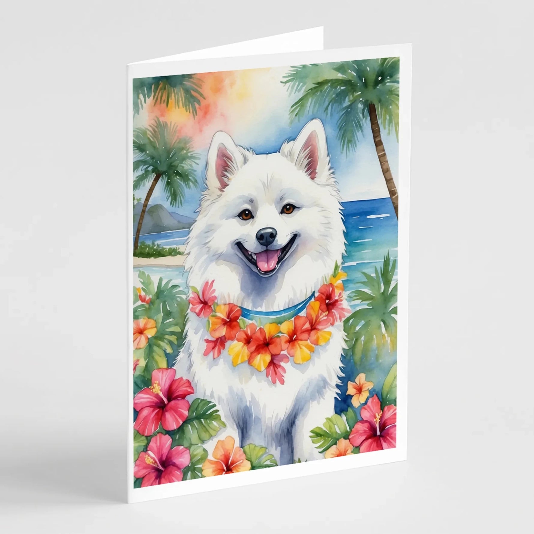 Luau Party Greeting Cards - Size: 5X7 | Pack Of: 8 | Collection name: Luau party-AMAZON FACTORY
