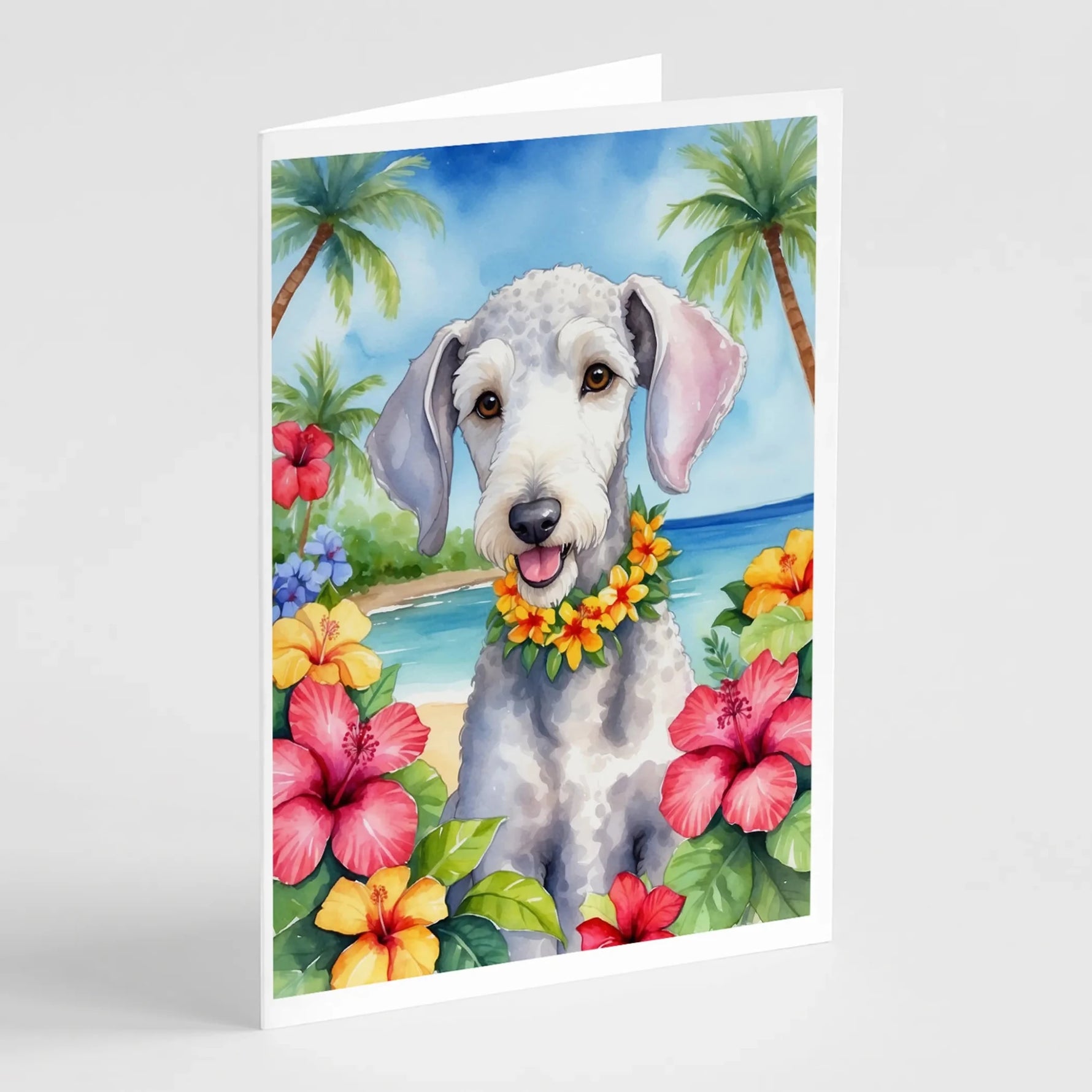 Luau Party Greeting Cards - Size: 5X7 | Pack Of: 8 | Collection name: Luau party-AMAZON FACTORY