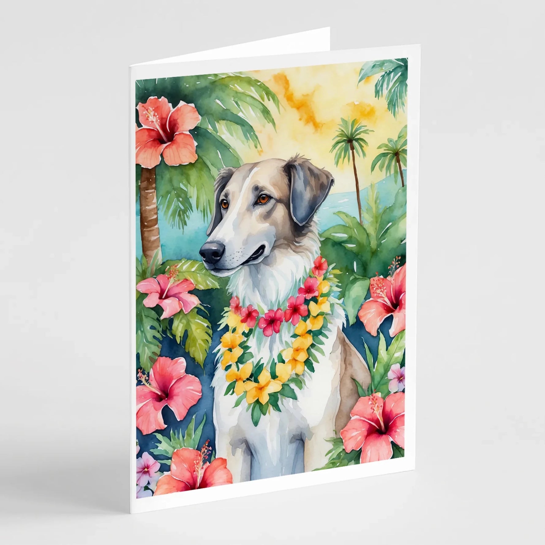Luau Party Greeting Cards - Size: 5X7 | Pack Of: 8 | Collection name: Luau party-AMAZON FACTORY