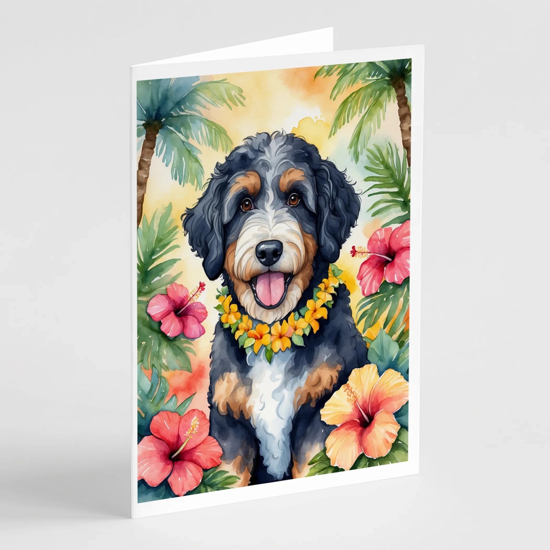 Luau Party Greeting Cards - Size: 5X7 | Pack Of: 8 | Collection name: Luau party-AMAZON FACTORY