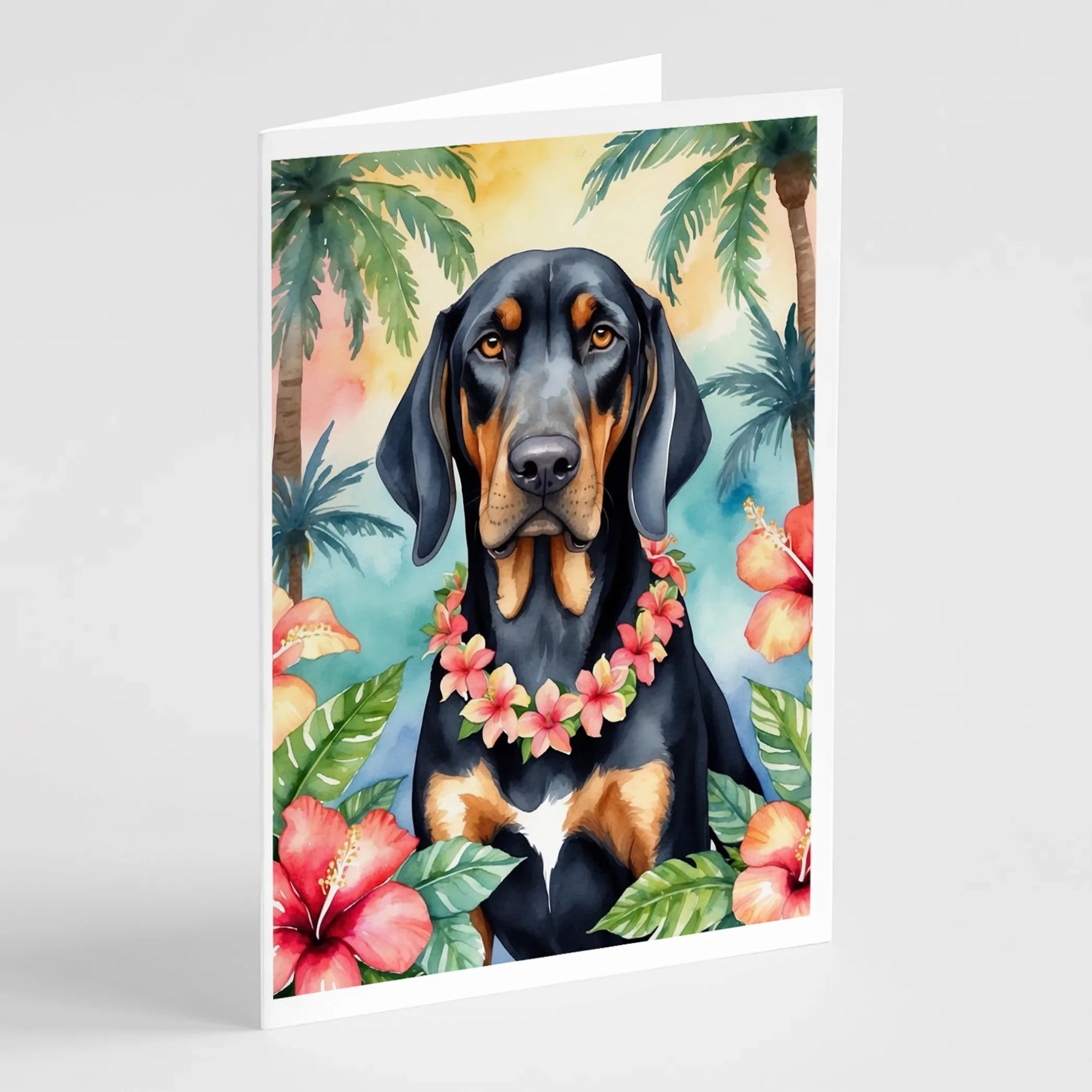 Luau Party Greeting Cards - Size: 5X7 | Pack Of: 8 | Collection name: Luau party-AMAZON FACTORY