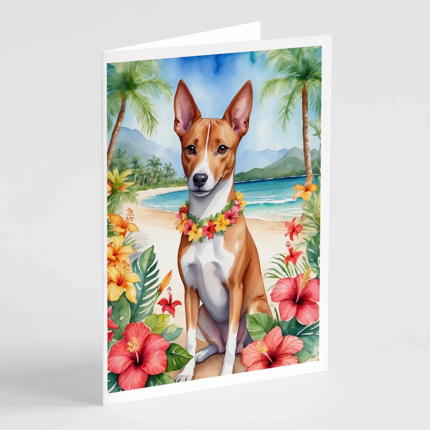 Luau Party Greeting Cards - Size: 5X7 | Pack Of: 8 | Collection name: Luau party-AMAZON FACTORY