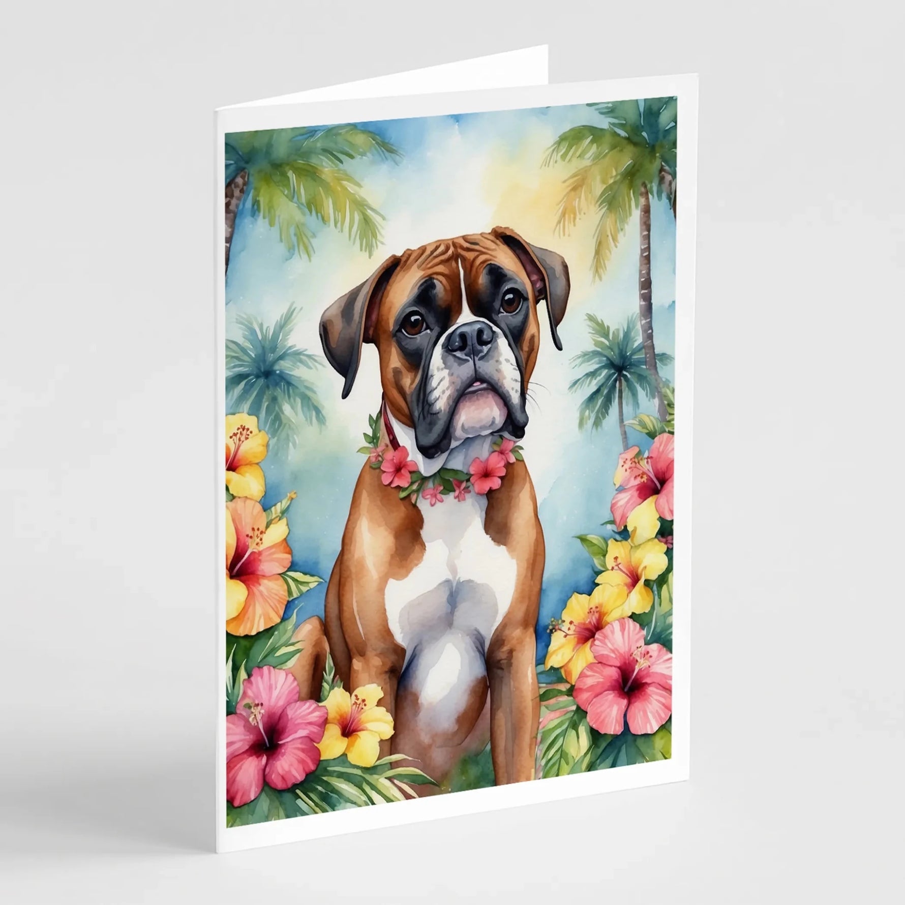 Luau Party Greeting Cards - Size: 5X7 | Pack Of: 8 | Collection name: Luau party-AMAZON FACTORY