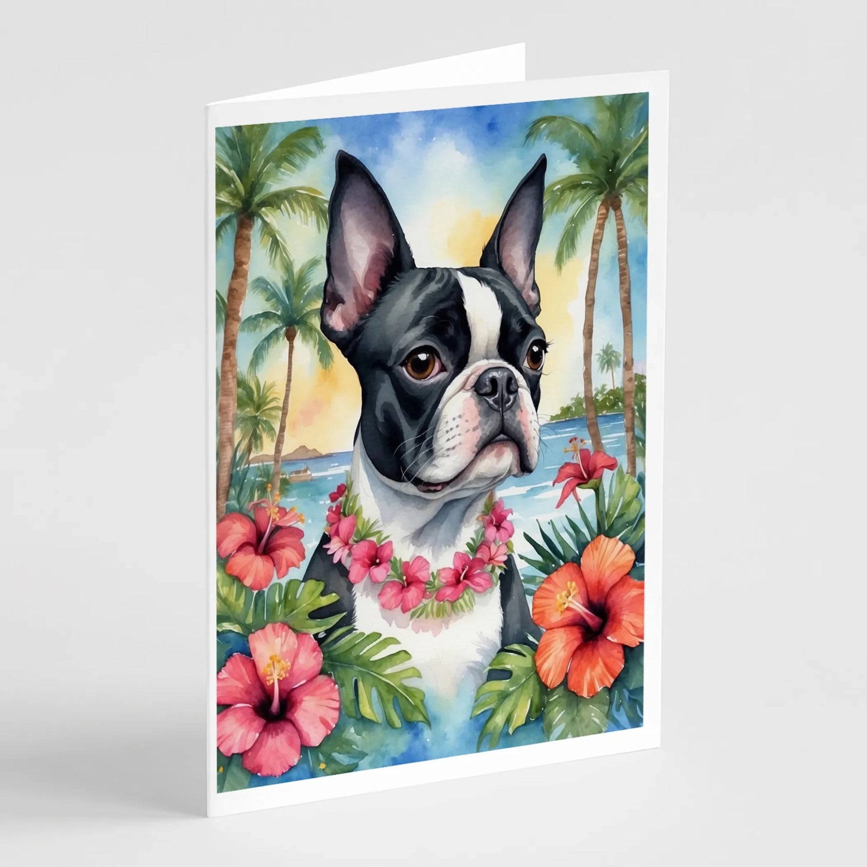 Luau Party Greeting Cards - Size: 5X7 | Pack Of: 8 | Collection name: Luau party-AMAZON FACTORY