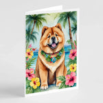 Luau Party Greeting Cards - Size: 5X7 | Pack Of: 8 | Collection name: Luau party-AMAZON FACTORY