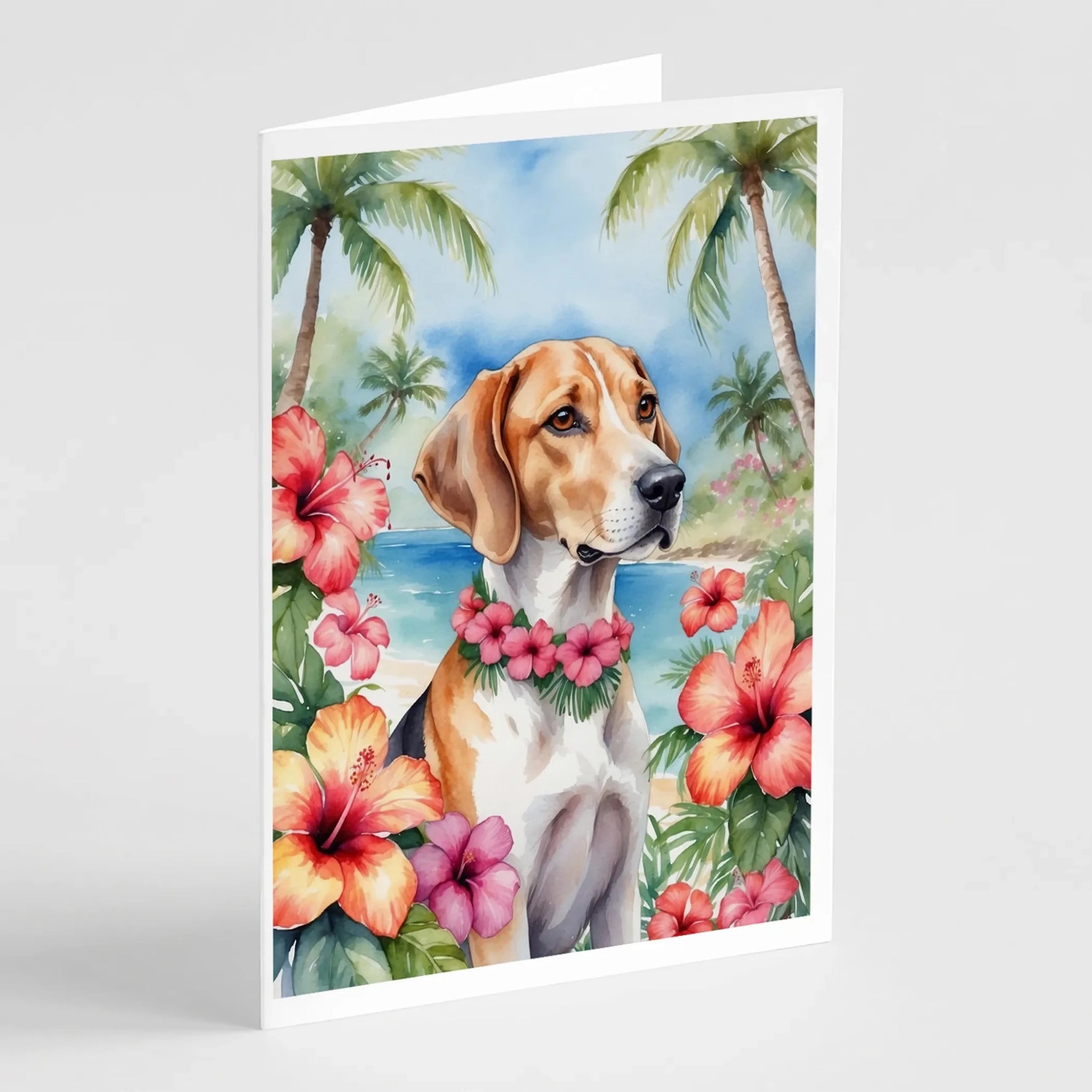 Luau Party Greeting Cards - Size: 5X7 | Pack Of: 8 | Collection name: Luau party-AMAZON FACTORY