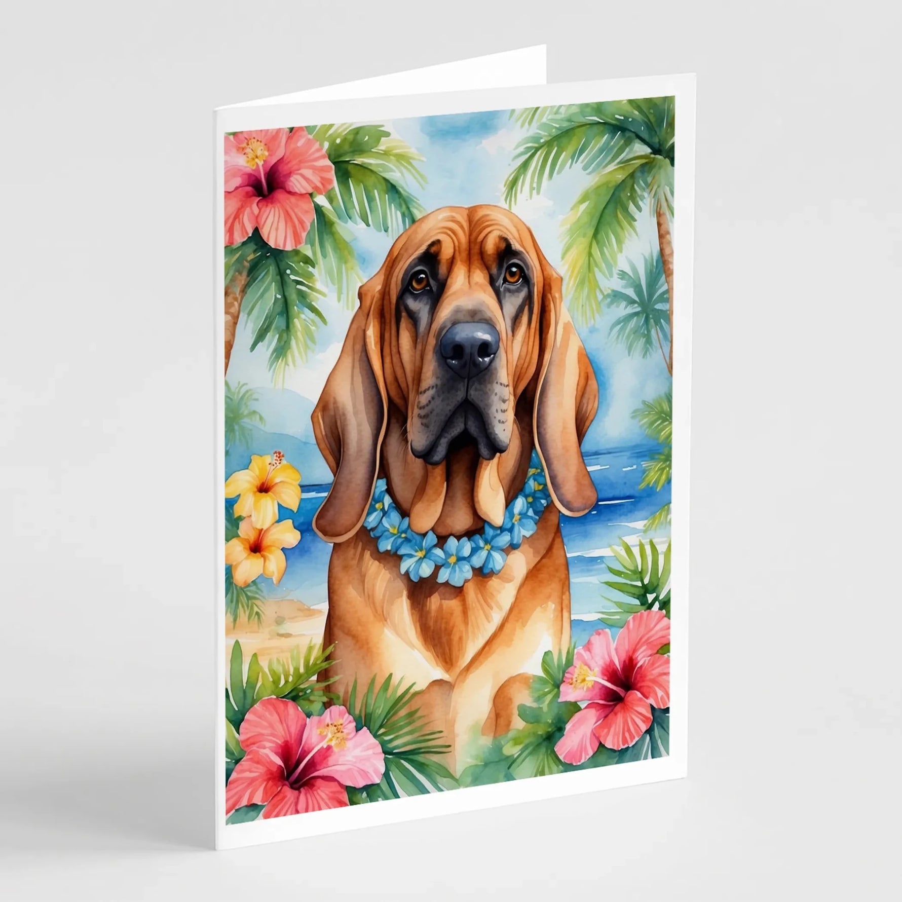 Luau Party Greeting Cards - Size: 5X7 | Pack Of: 8 | Collection name: Luau party-AMAZON FACTORY