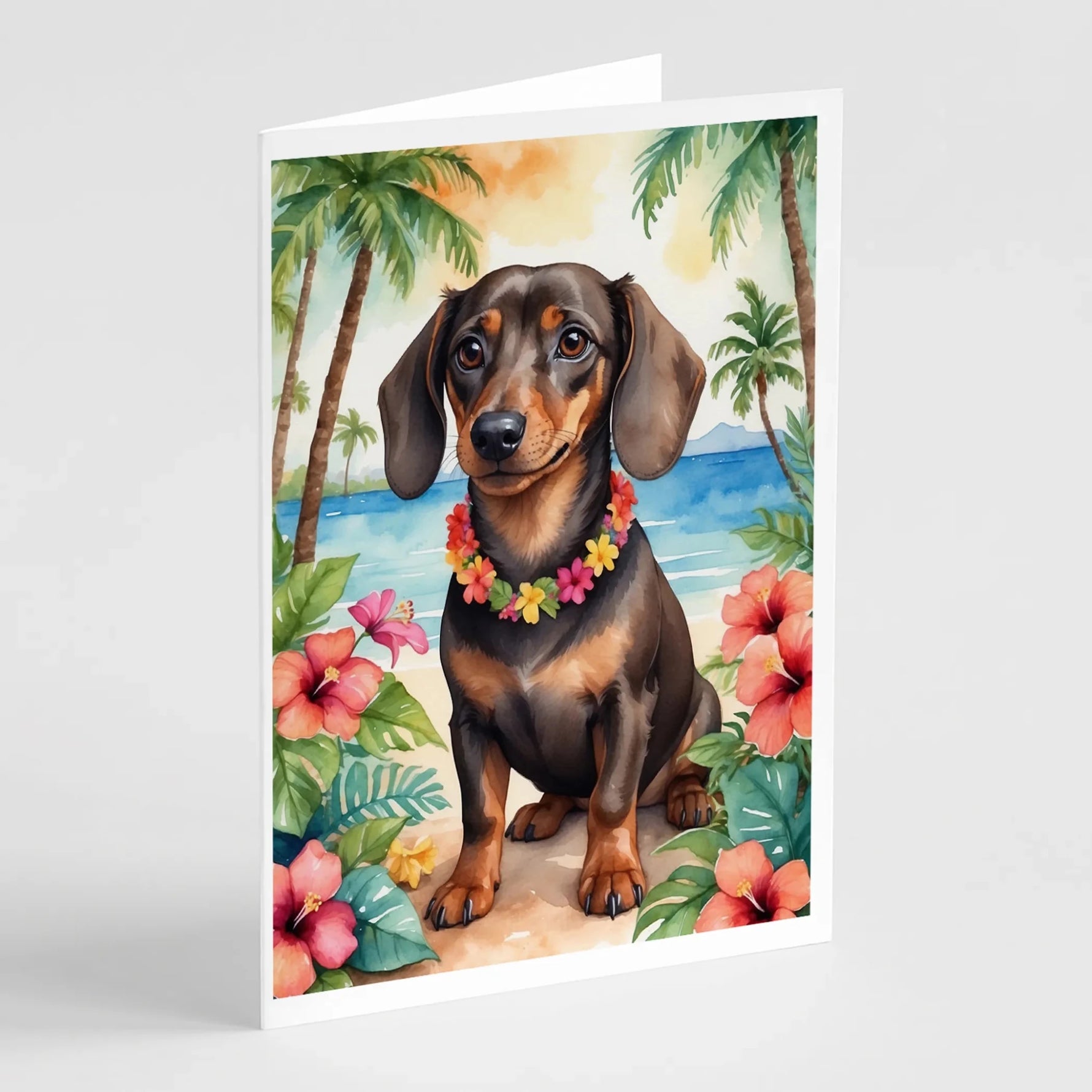 Luau Party Greeting Cards - Size: 5X7 | Pack Of: 8 | Collection name: Luau party-AMAZON FACTORY
