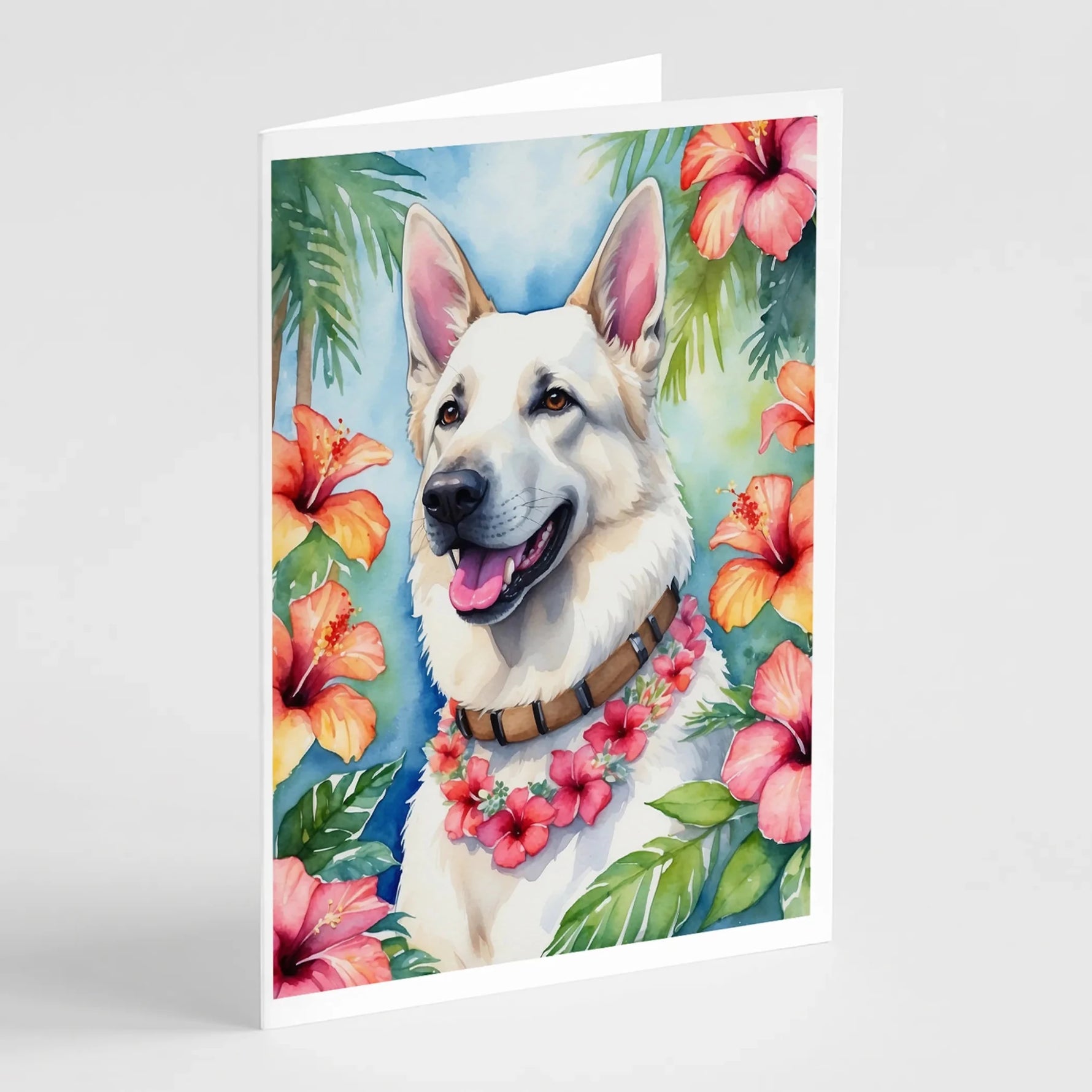 Luau Party Greeting Cards - Size: 5X7 | Pack Of: 8 | Collection name: Luau party-AMAZON FACTORY
