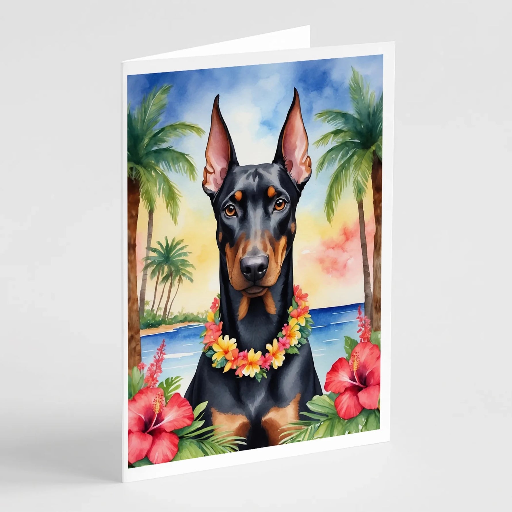 Luau Party Greeting Cards - Size: 5X7 | Pack Of: 8 | Collection name: Luau party-AMAZON FACTORY