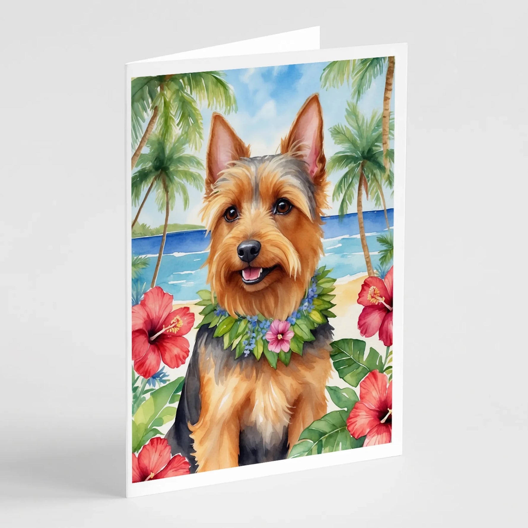 Luau Party Greeting Cards - Size: 5X7 | Pack Of: 8 | Collection name: Luau party-AMAZON FACTORY