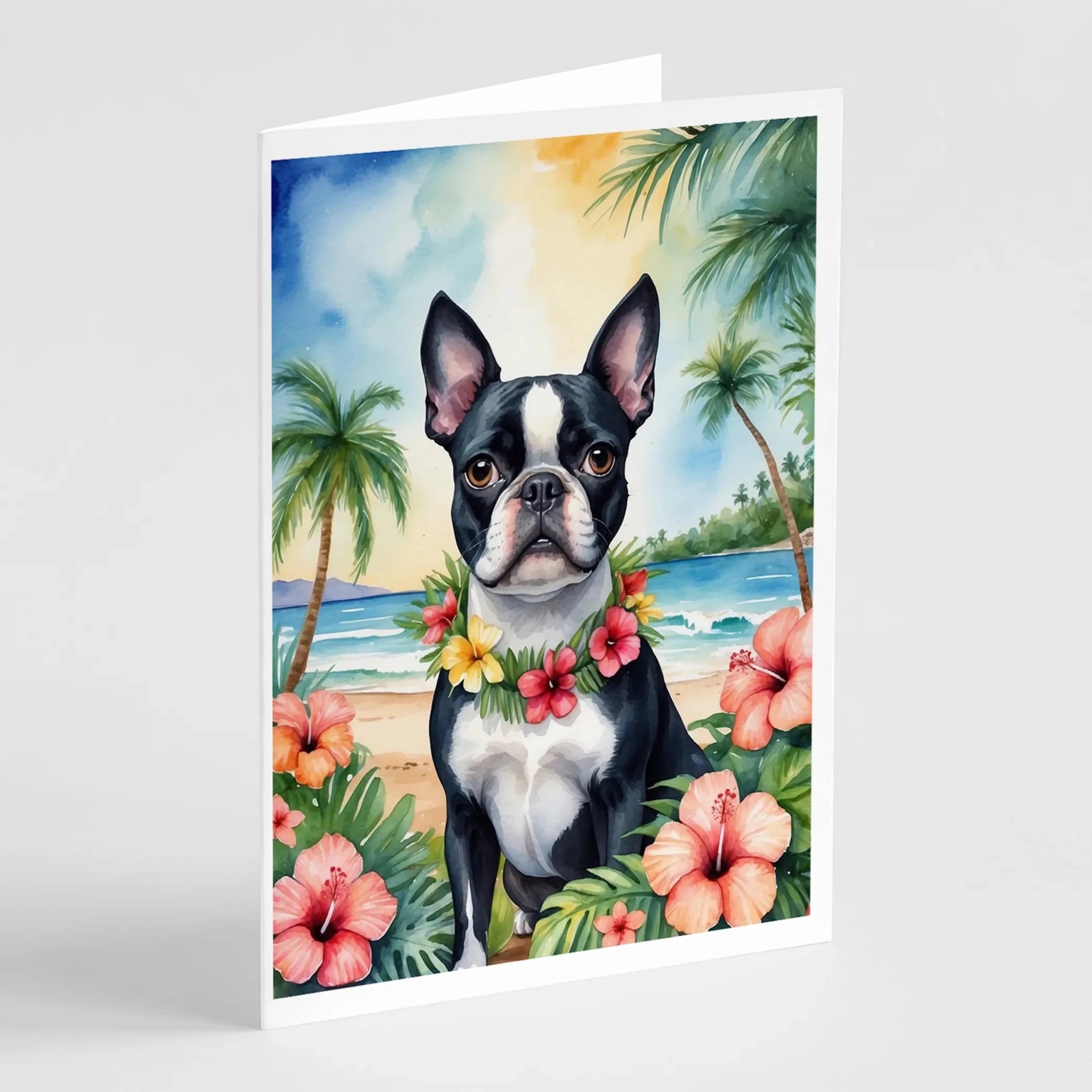 Luau Party Greeting Cards - Size: 5X7 | Pack Of: 8 | Collection name: Luau party-AMAZON FACTORY