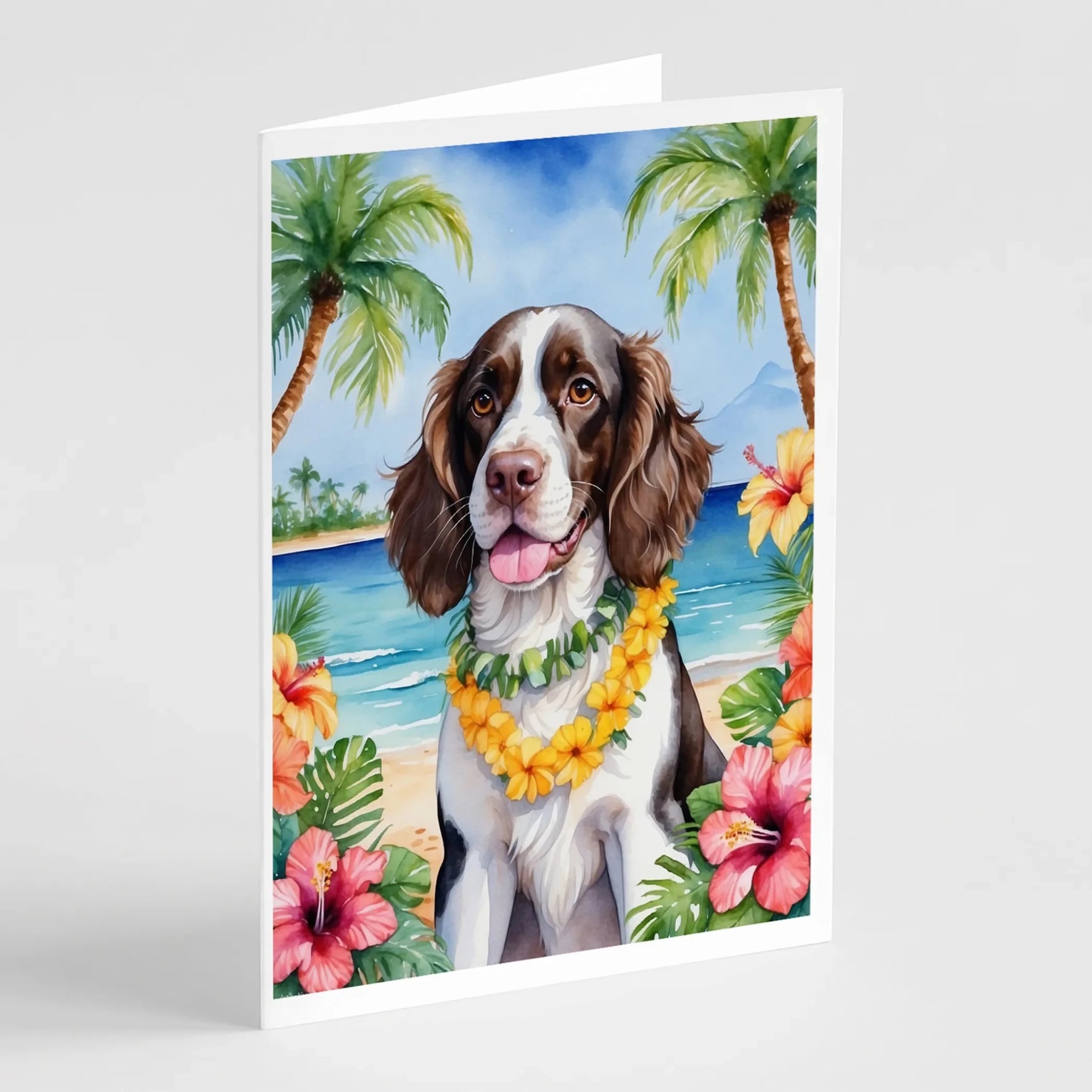 Luau Party Greeting Cards - Size: 5X7 | Pack Of: 8 | Collection name: Luau party-AMAZON FACTORY